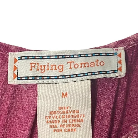 Flying Tomato Cold Shoulder Mini Dress Medium Cranberry/Maroon Size Medium - Picture 2 of 16